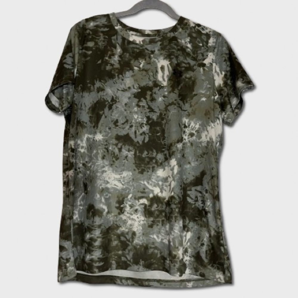 Under Armour Green White Tie Dye Short Sleeve Workout Athletic Shirt Size XL
